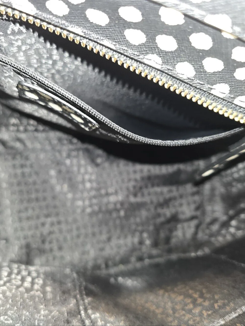 Kate Spade Black and White Polka Dot Tote Bag